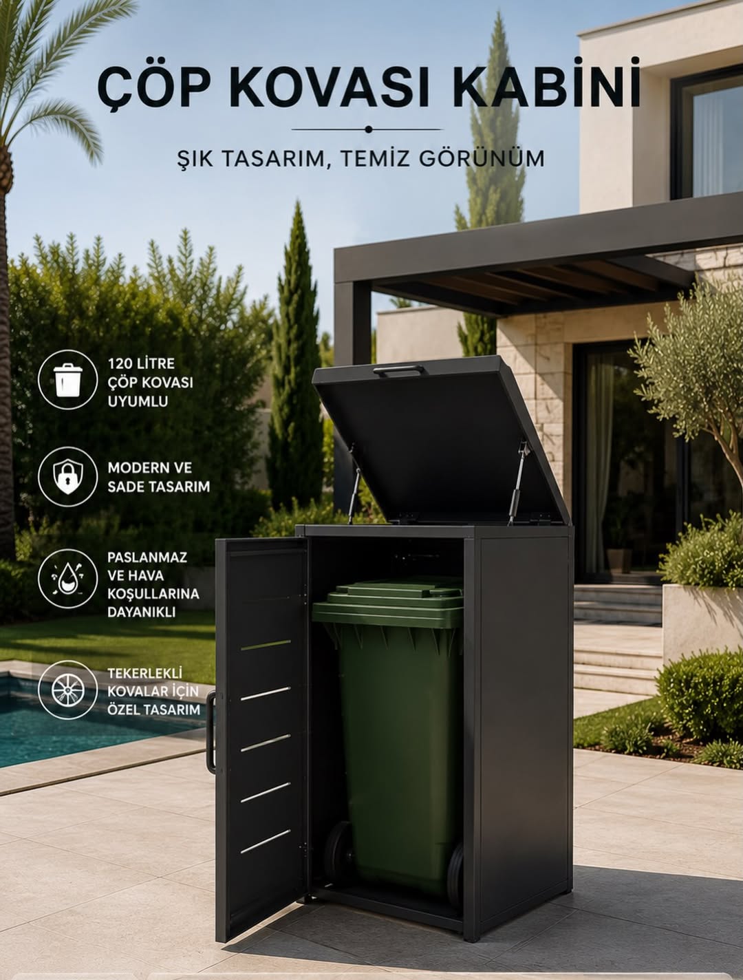 Metal Çöp Kabini - Metalizgara.com